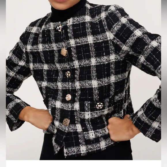 Mango NWT Check Tweed Jacket - Picture 15 of 16